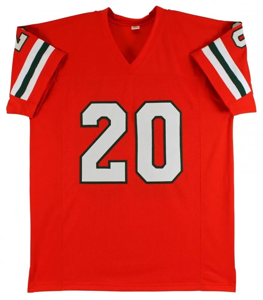 Ed Reed Signed Miami Hurricane Jersey (Beckett) Baltimore Ravens 9xPro Bowl D.B.