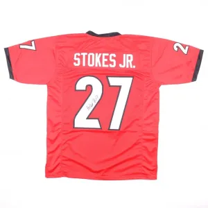 Eric Stokes Signed Georgia Bulldogs Jersey (JSA COA) 2021 Packers 1st Round Pick