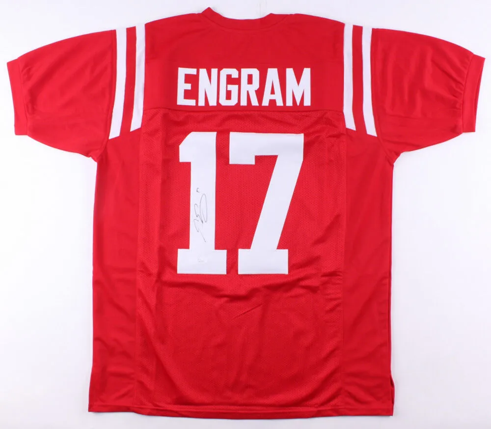 Evan Engram Signed Ole Miss Rebel Jersey (JSA COA) New York 1st Round Pick 2017
