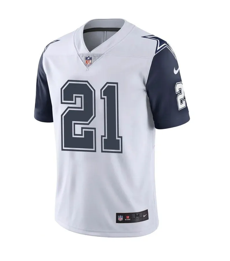 Ezekiel Elliott #21 Dallas Cowboys White Double Star Alternate 2 Vapor Nike Limited Jersey