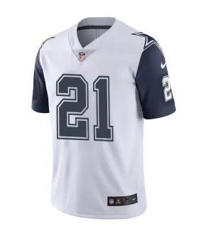 Ezekiel Elliott #21 Dallas Cowboys White Double Star Alternate 2 Vapor Nike Limited Jersey