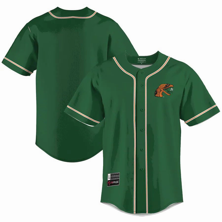 F.A&M Rattlers Baseball Jersey Green Stitched American College Jerseys