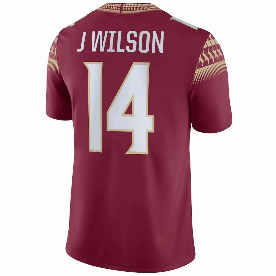 F.State Seminoles #14 Johnny Wilson NIL Replica Football Jersey Garnet Stitched American College Jerseys