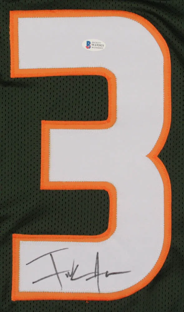 Frank Gore Signed Miami Hurricane Jersey (Beckett COA) 5Pro Bowl Running Back