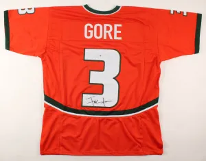 Frank Gore Signed Miami Hurricane Jersey (Beckett COA)  5Pro Bowl Running Back