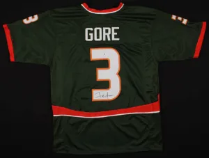 Frank Gore Signed Miami Hurricane Jersey (Beckett COA) 5Pro Bowl Running Back