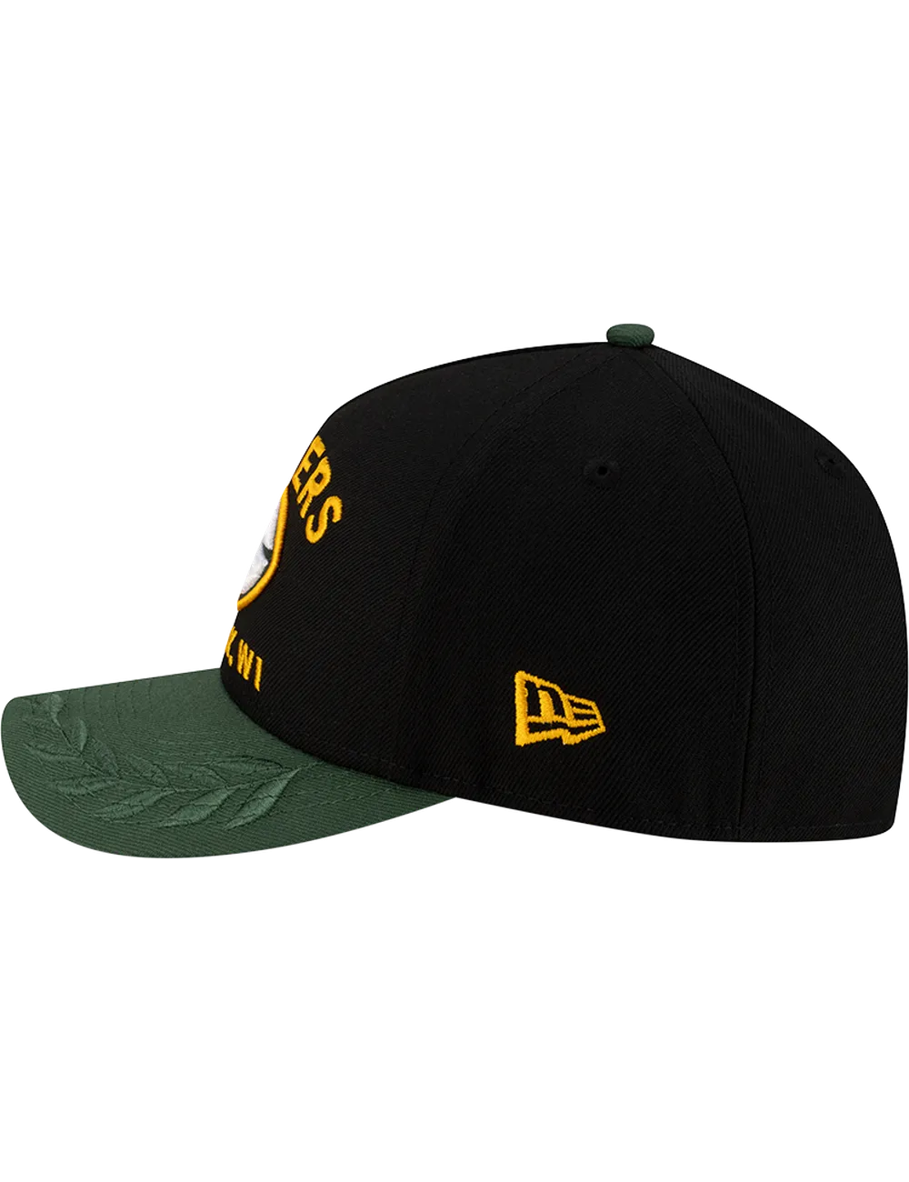 Green Bay Packers New Era NFL 25 Draft 9FORTY M-Crown Snapback Hat - Black
