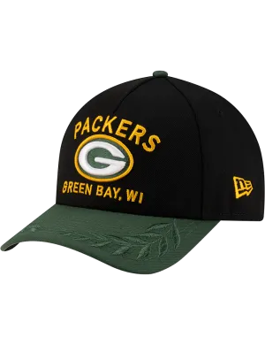 Green Bay Packers New Era NFL 25 Draft 9FORTY M-Crown Snapback Hat - Black