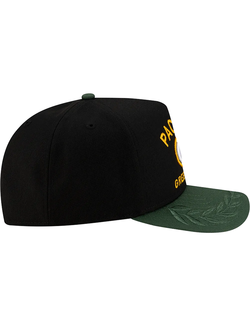 Green Bay Packers New Era NFL 25 Draft Pre-Curved 9FIFTY A-Frame Snapback Hat - Black
