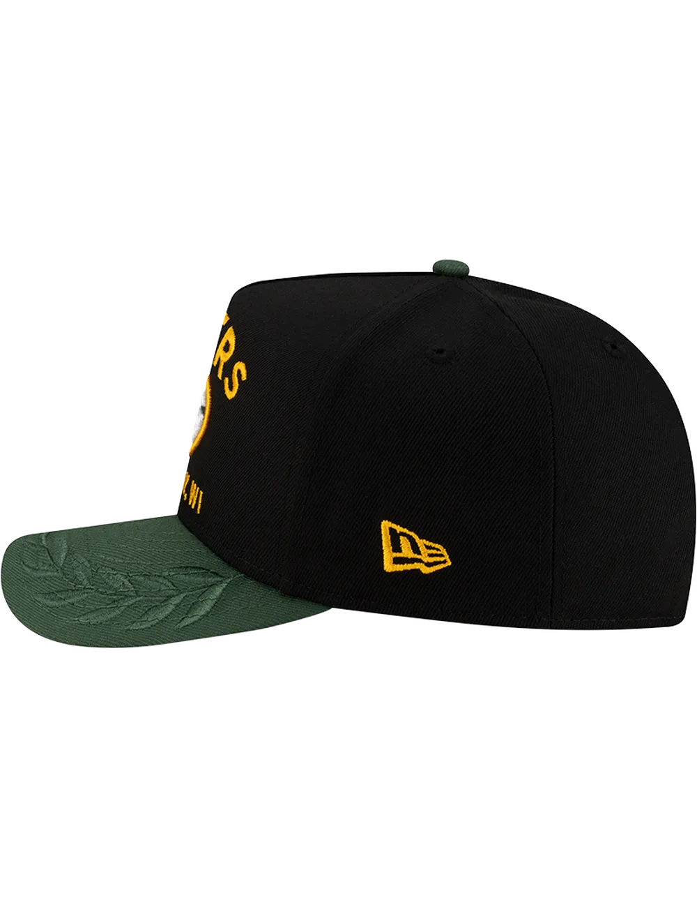 Green Bay Packers New Era NFL 25 Draft Pre-Curved 9FIFTY A-Frame Snapback Hat - Black