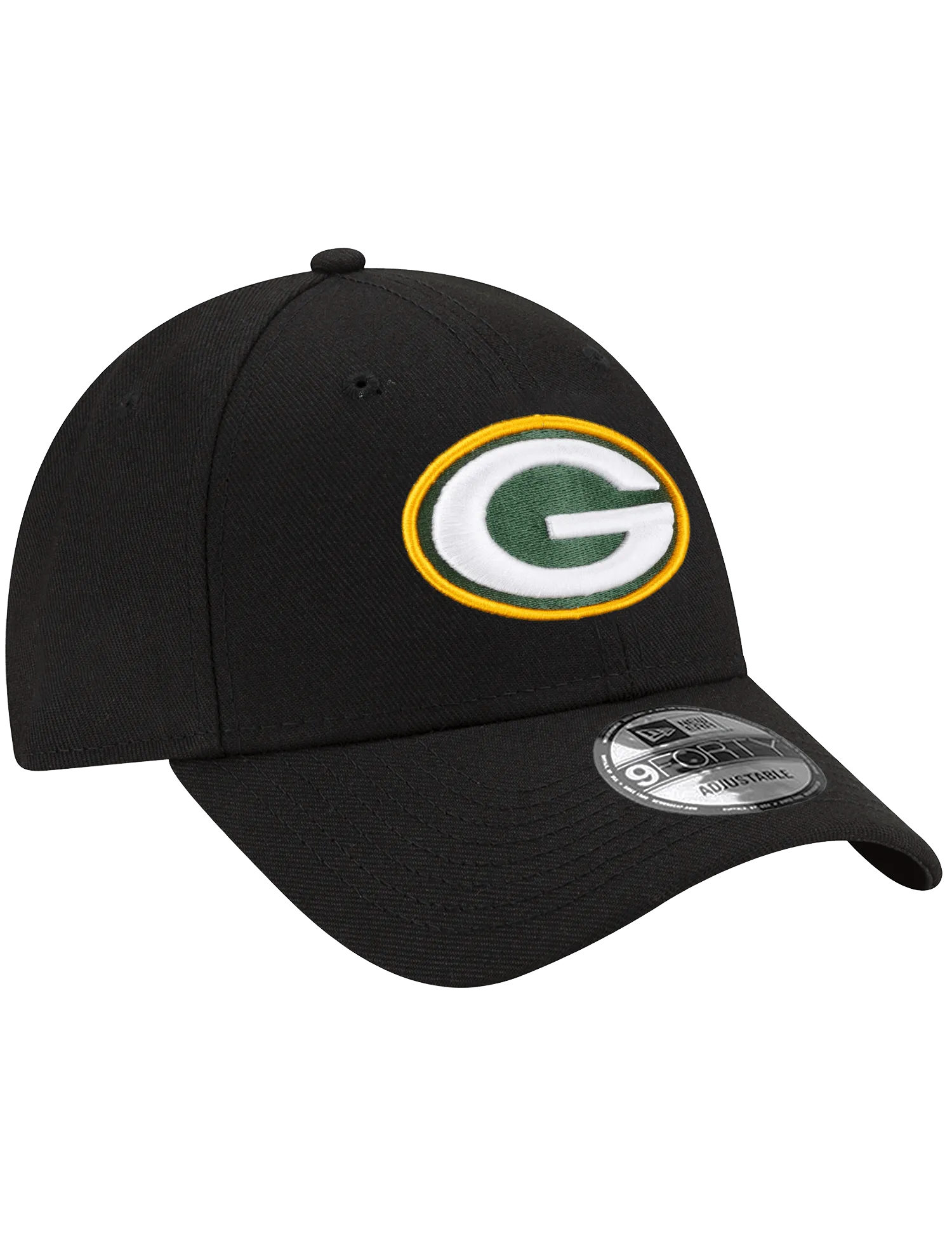 Green Bay Packers New Era NFL Team 9FORTY Snapback Hat - Black