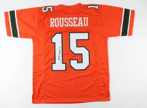 Gregory Rousseau Signed Miami Hurricanes Jersey (JSA COA) 2019 15.5 Sacks Canes