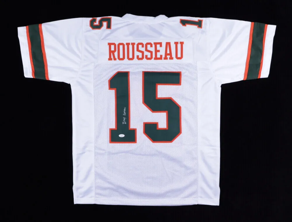 Gregory Rousseau Signed Miami Hurricanes Jersey (JSA COA) 2019 15.5 Sacks