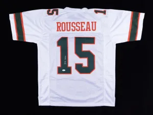 Gregory Rousseau Signed Miami Hurricanes Jersey (JSA COA) 2019 15.5 Sacks