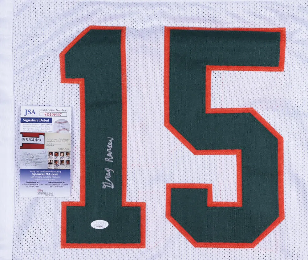 Gregory Rousseau Signed Miami Hurricanes Jersey (JSA COA) 2019 15.5 Sacks