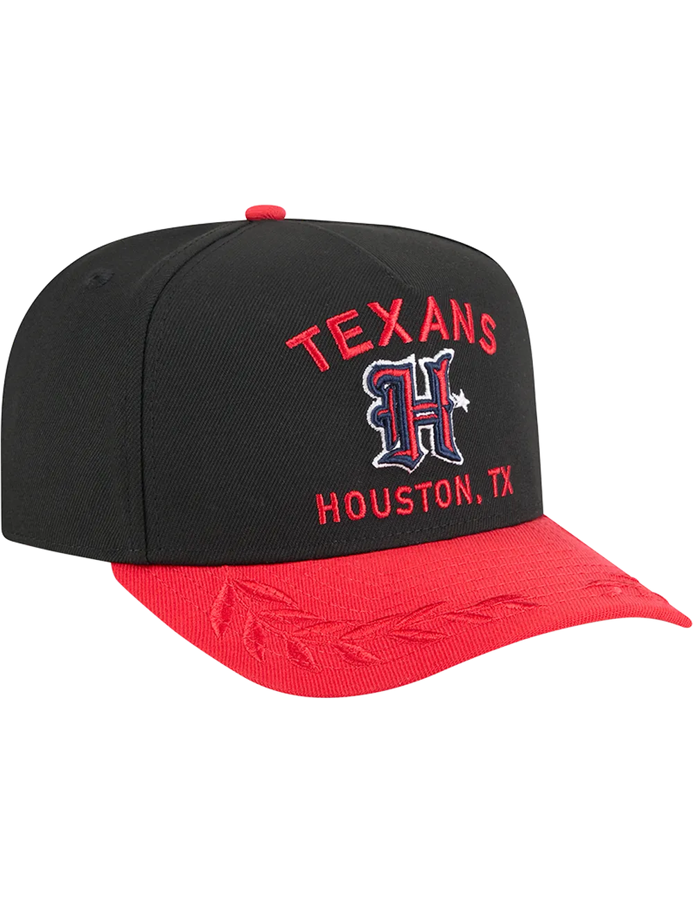Houston Texans New Era NFL 25 Draft Pre-Curved 9FIFTY A-Frame Snapback Hat - Black