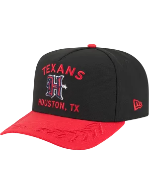 Houston Texans New Era NFL 25 Draft Pre-Curved 9FIFTY A-Frame Snapback Hat - Black