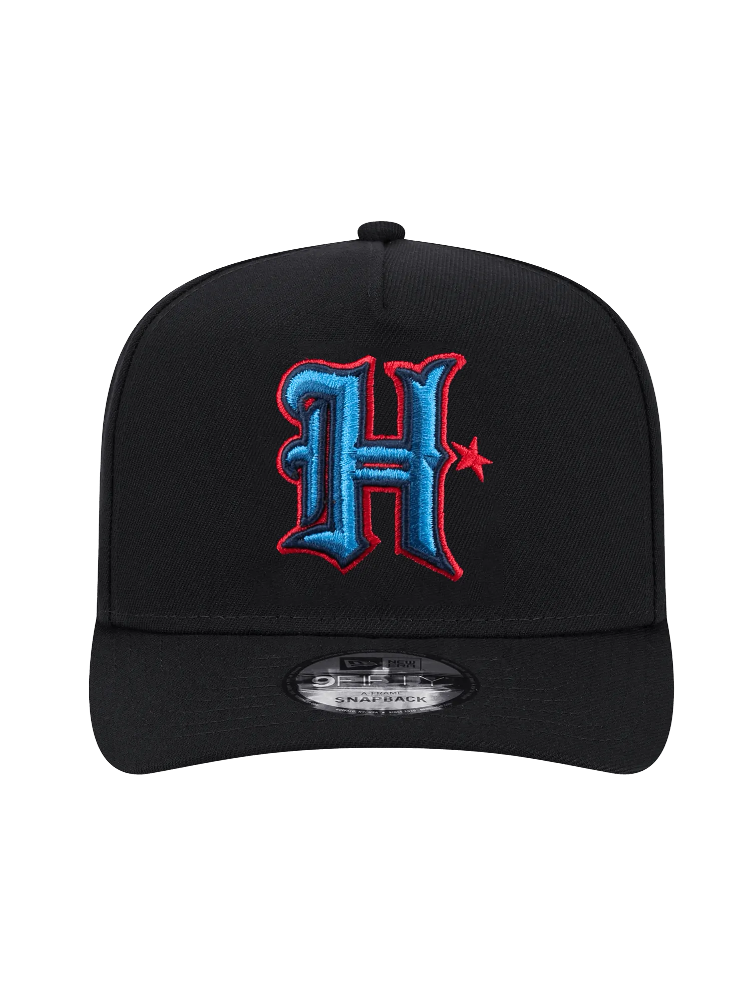 Houston Texans New Era NFL Team 9FIFTY A-Frame Pre-Curved Snapback Hat - Black