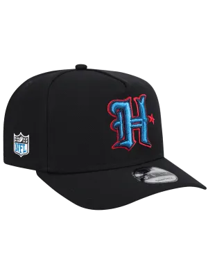 Houston Texans New Era NFL Team 9FIFTY A-Frame Pre-Curved Snapback Hat - Black