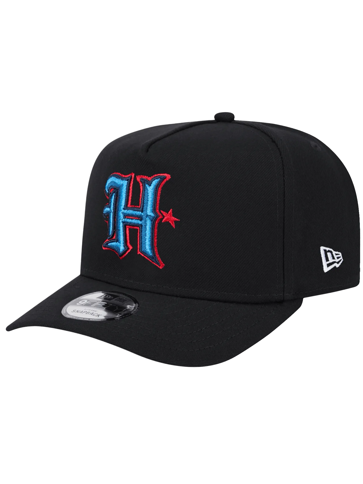 Houston Texans New Era NFL Team 9FIFTY A-Frame Pre-Curved Snapback Hat - Black