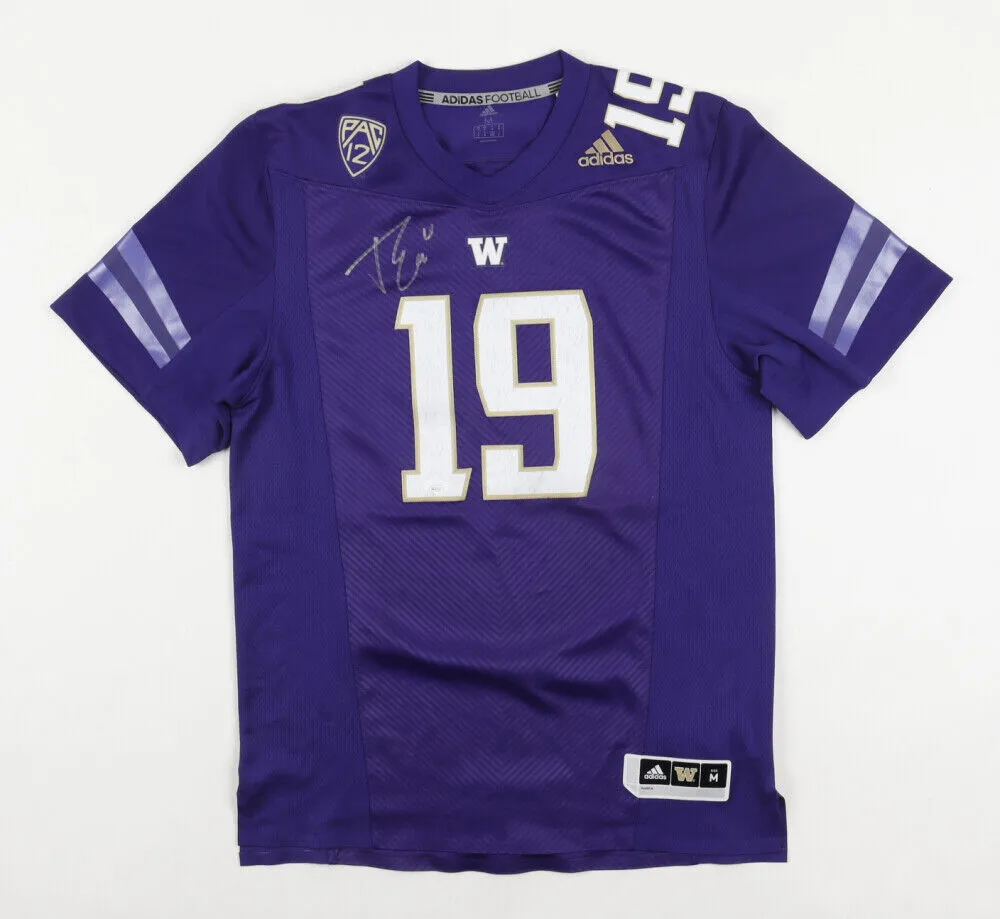 Jacob Eason Signed Washington Huskies Jersey (JSA) Seattle Seahawks Quarterback