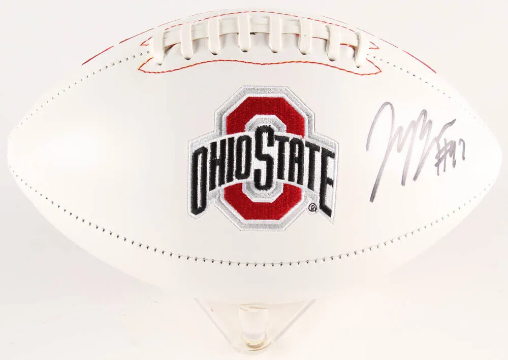 Joey Bosa Signed Ohio State Buckeyes Logo Football (JSA) Chargers Defensive End
