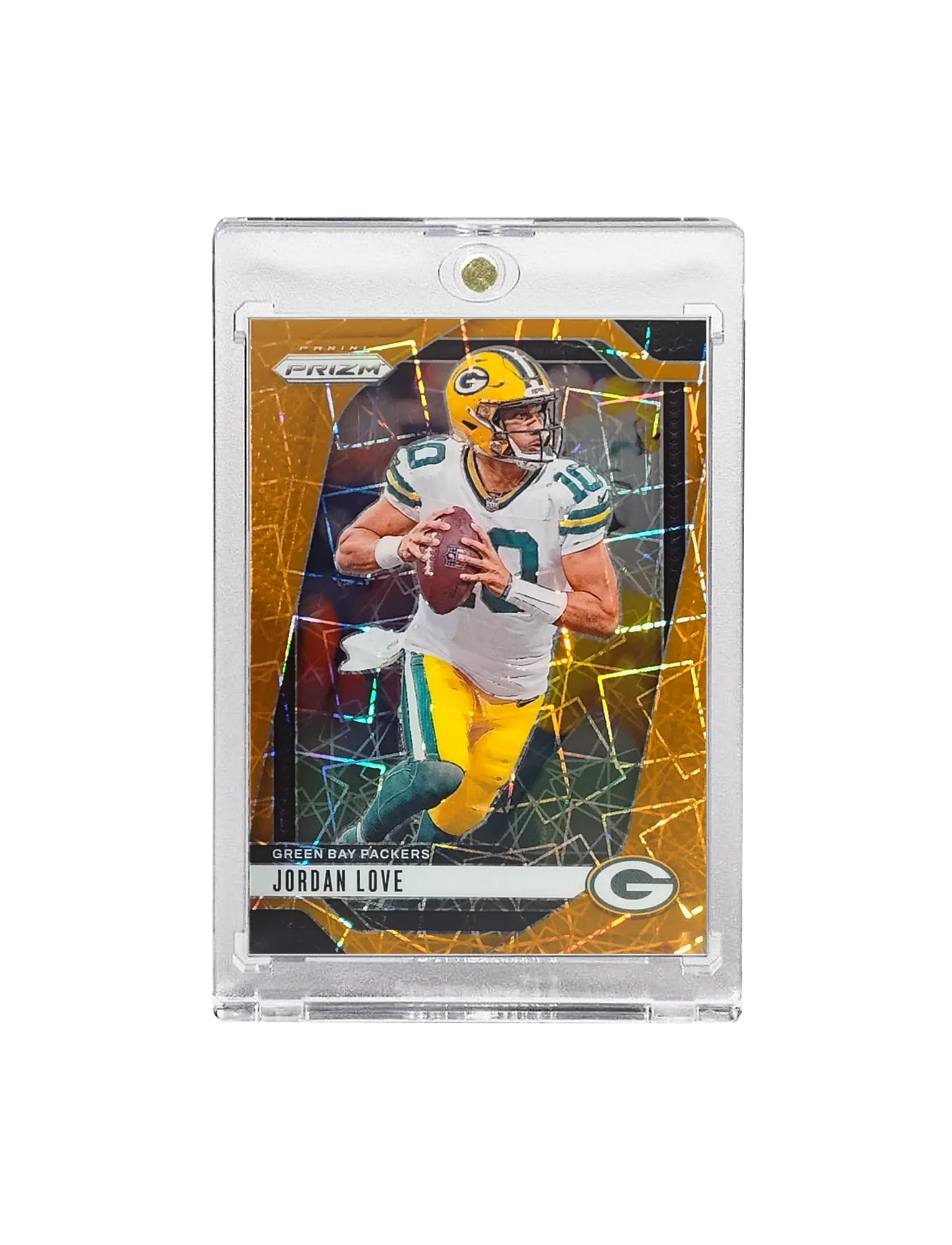 Jordan Love Green Bay Packers Panini NFL Prizm 24 Orange Lazer Card