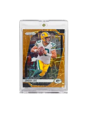 Jordan Love Green Bay Packers Panini NFL Prizm 24 Orange Lazer Card