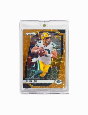 Jordan Love Green Bay Packers Panini NFL Prizm 24 Orange Lazer Card