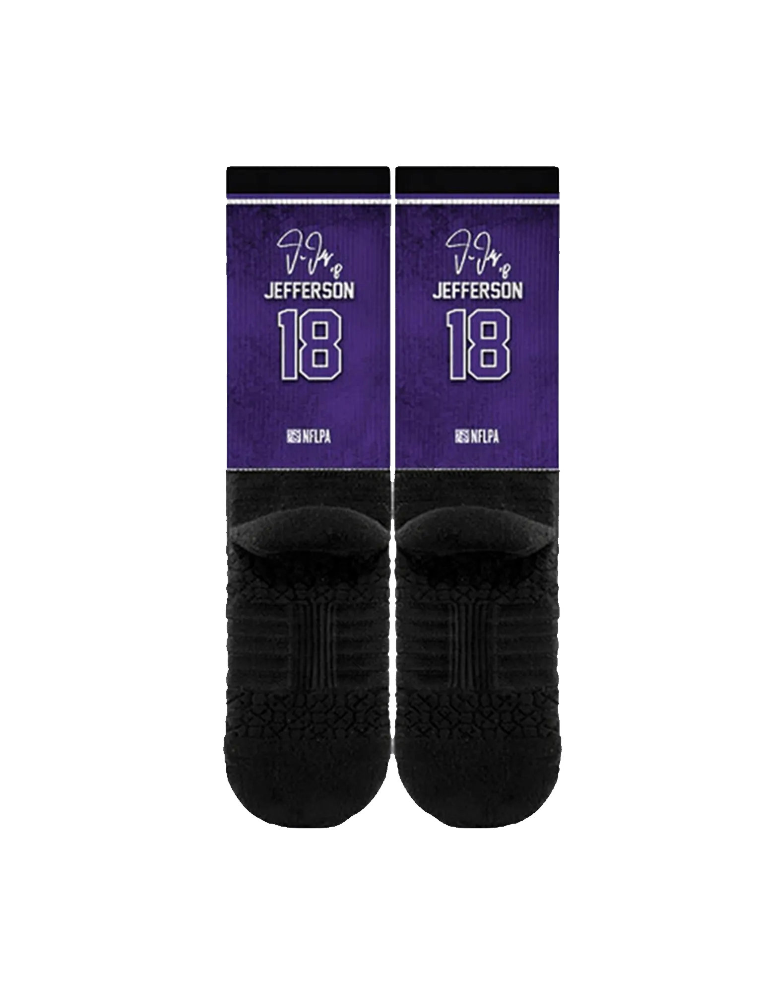 Justin Jefferson Minnesota Vikings Strideline NFL Profile Premium Sub Crew Socks
