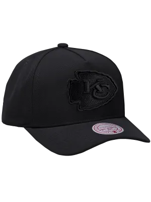 Kansas City Chiefs Mitchell & Ness NFL Black On Black Pro Pinch Snapback Hat