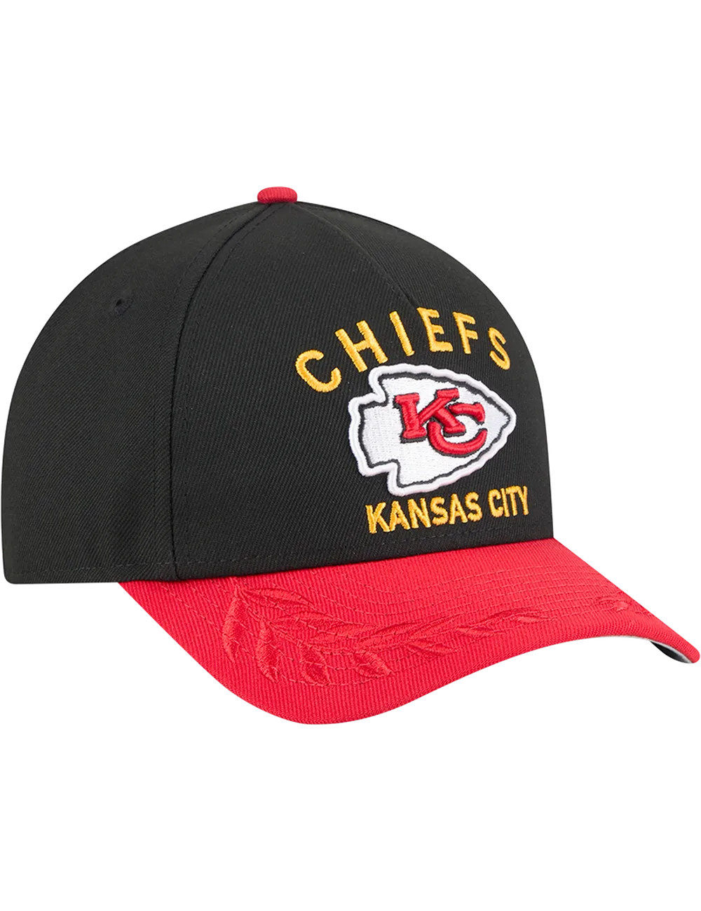 Kansas City Chiefs New Era NFL 25 Draft 9FORTY M-Crown Snapback Hat - Black