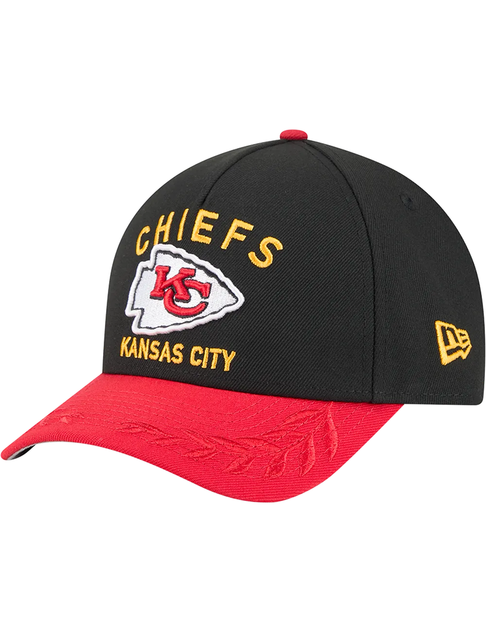 Kansas City Chiefs New Era NFL 25 Draft 9FORTY M-Crown Snapback Hat - Black