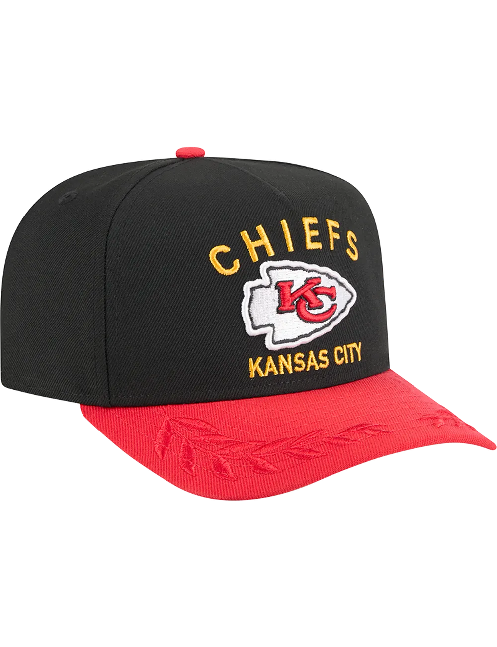 Kansas City Chiefs New Era NFL 25 Draft Pre-Curved 9FIFTY A-Frame Snapback Hat - Black