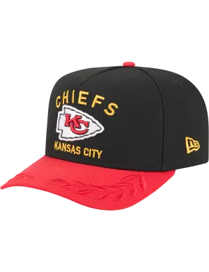Kansas City Chiefs New Era NFL 25 Draft Pre-Curved 9FIFTY A-Frame Snapback Hat - Black
