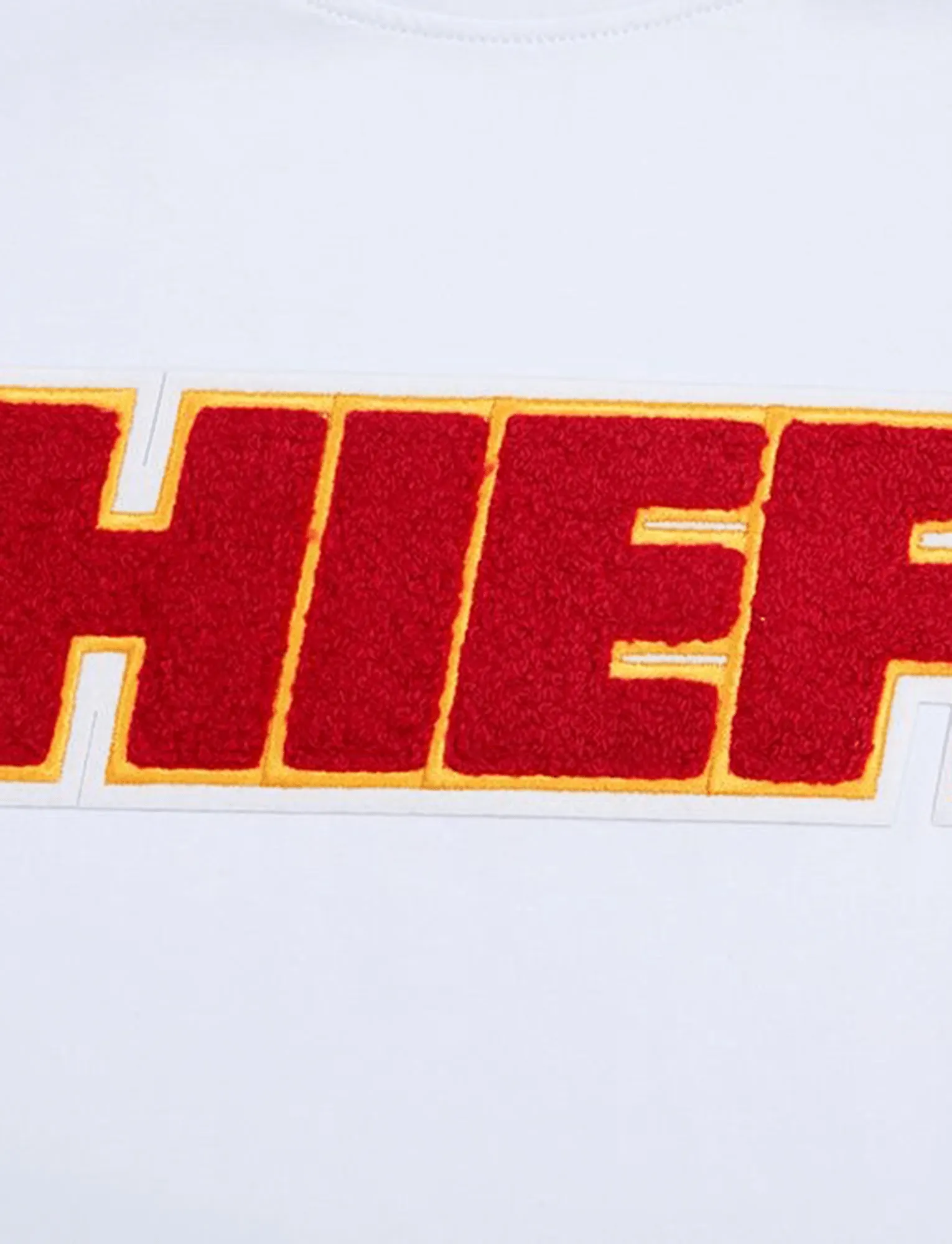 Kansas City Chiefs Pro Standard NFL Classic Chenille Flex T-Shirt - White