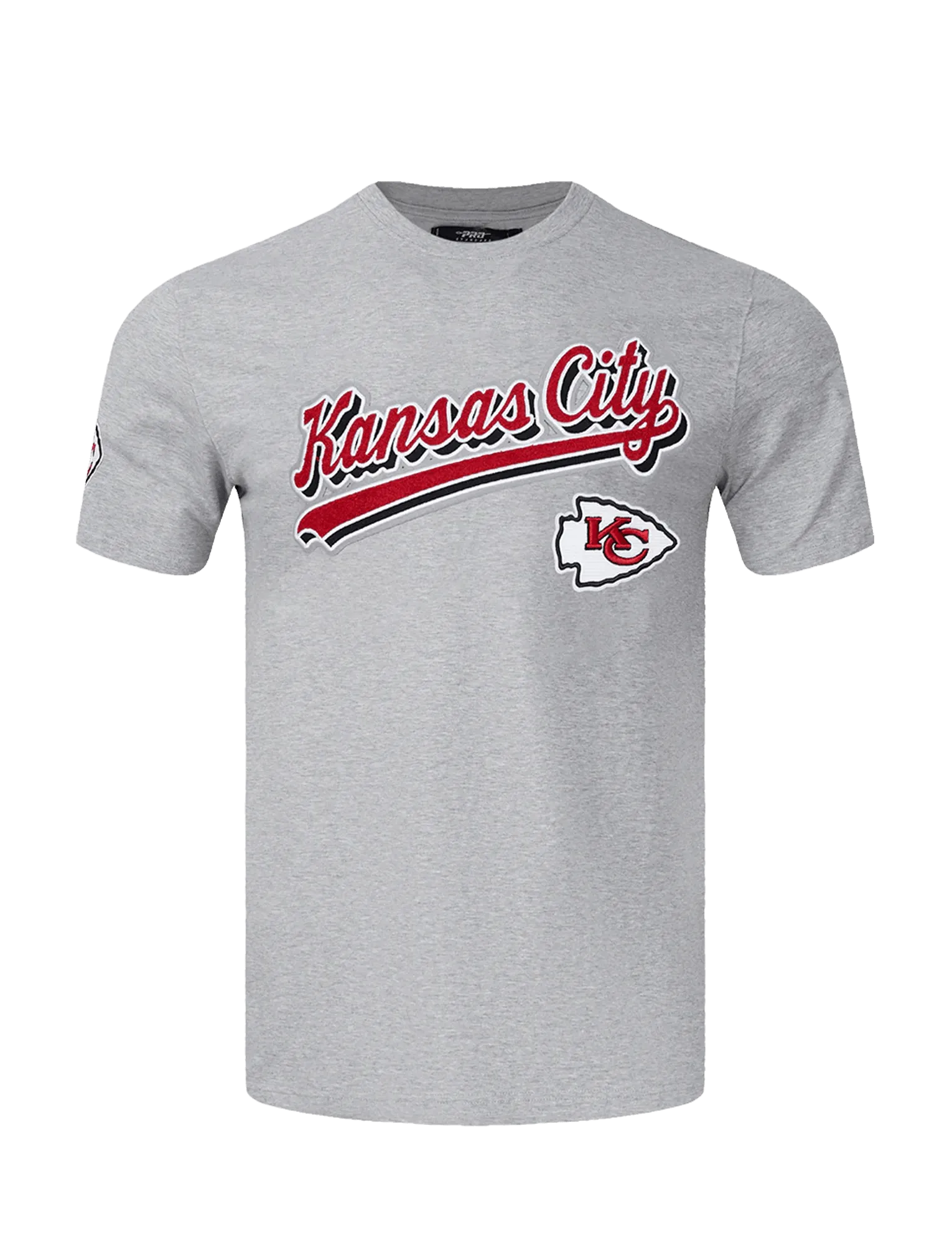 Kansas City Chiefs Pro Standard NFL Script Tail Flex T-Shirt - Grey Marle