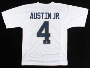 Kevin Austin Jr Signed Notre Dame Fighting Irish Jersey (PSA COA) 2021 Snr. W.R