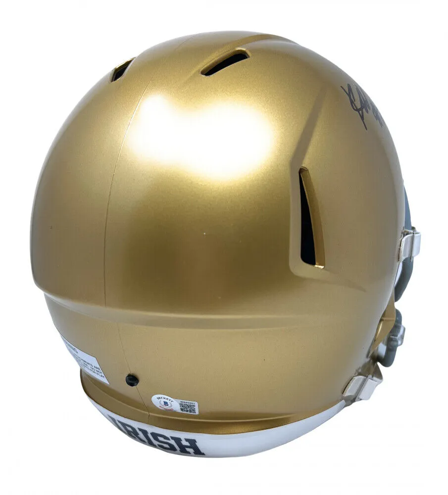 Kyren Williams Signed Notre Dame Fighting Irish Full-Size Helmet (Beckett Holo)