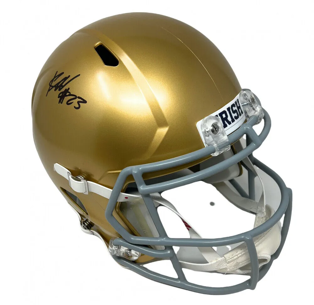 Kyren Williams Signed Notre Dame Fighting Irish Full-Size Helmet (Beckett Holo)