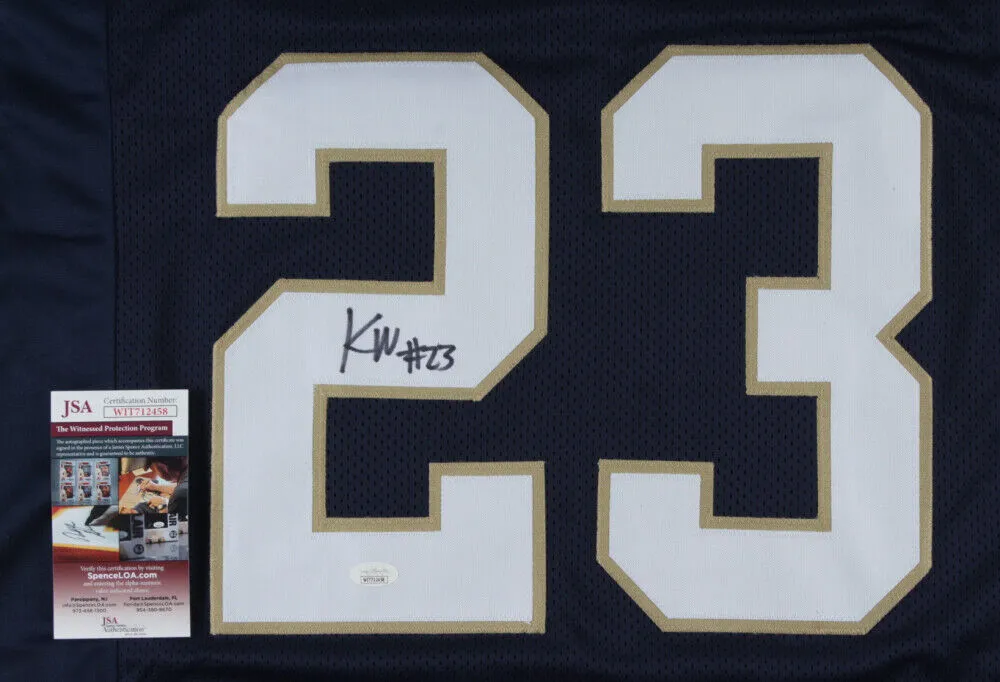Kyren Williams Signed Notre Dame Fighting Irish Jersey (JSA COA) 2021 Junior RB