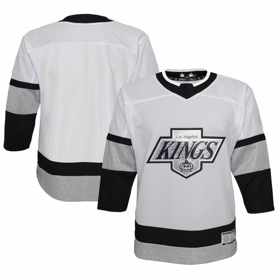LA.Kings 2021-22 Alternate Premier Jersey White Stitched American Hockey Jerseys
