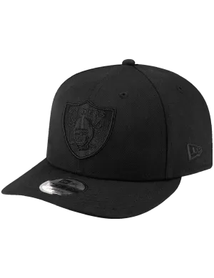 Las Vegas Raiders New Era NFL Black On Black 9FIFTY Pre-Curved Snapback Hat