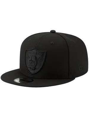 Las Vegas Raiders New Era NFL Black On Black 9FIFTY Snapback Hat