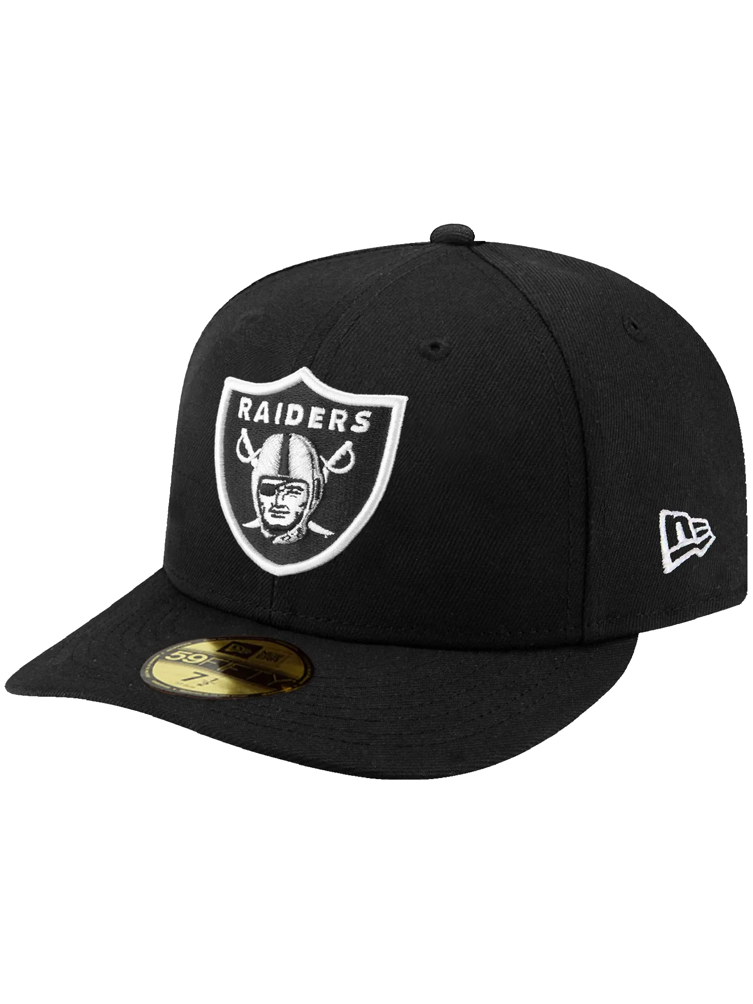 Las Vegas Raiders New Era NFL Team 59FIFTY Pre-Curved Fitted Hat - Black