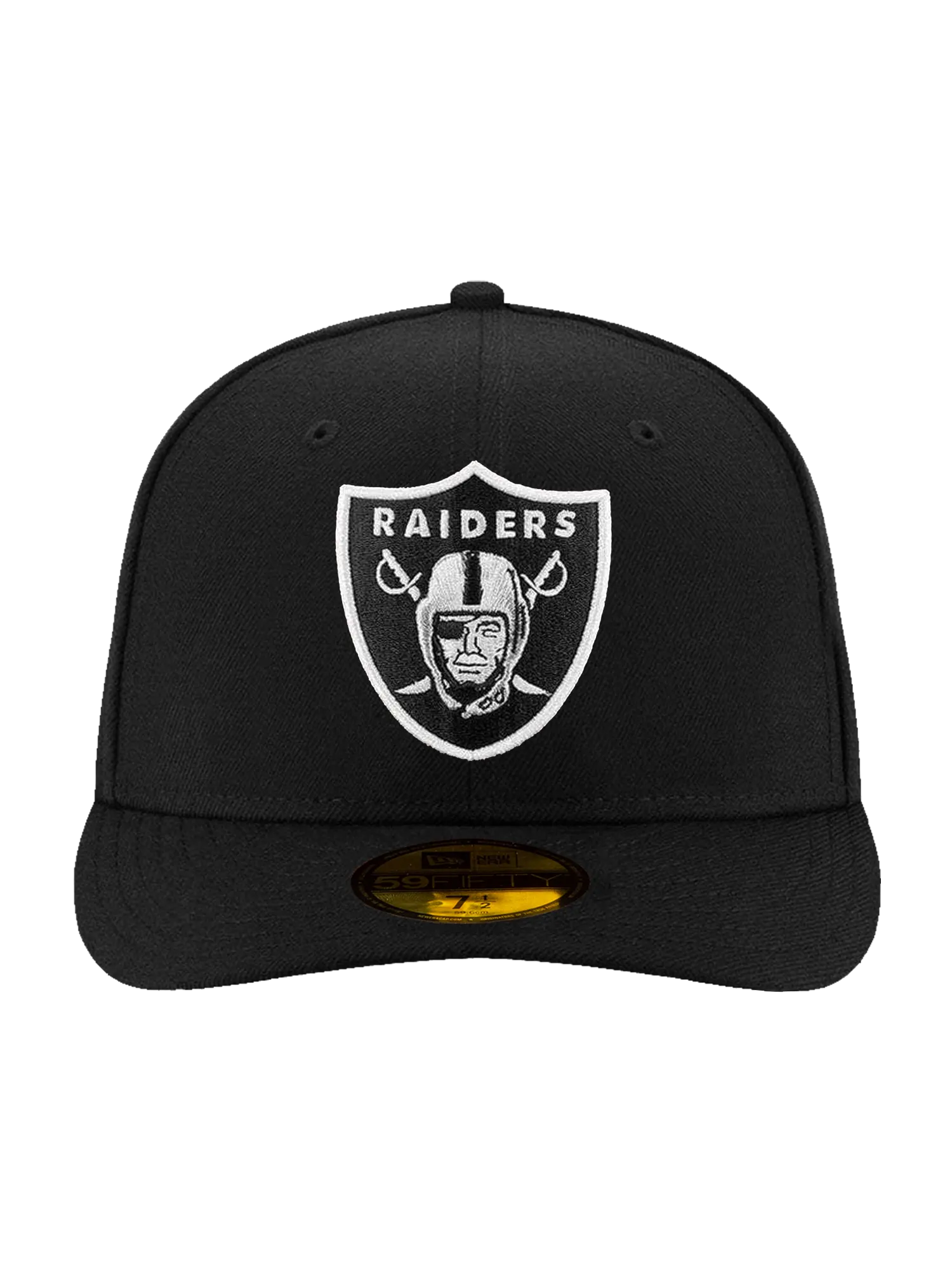 Las Vegas Raiders New Era NFL Team 59FIFTY Pre-Curved Fitted Hat - Black
