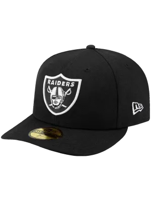 Las Vegas Raiders New Era NFL Team 59FIFTY Pre-Curved Fitted Hat - Black