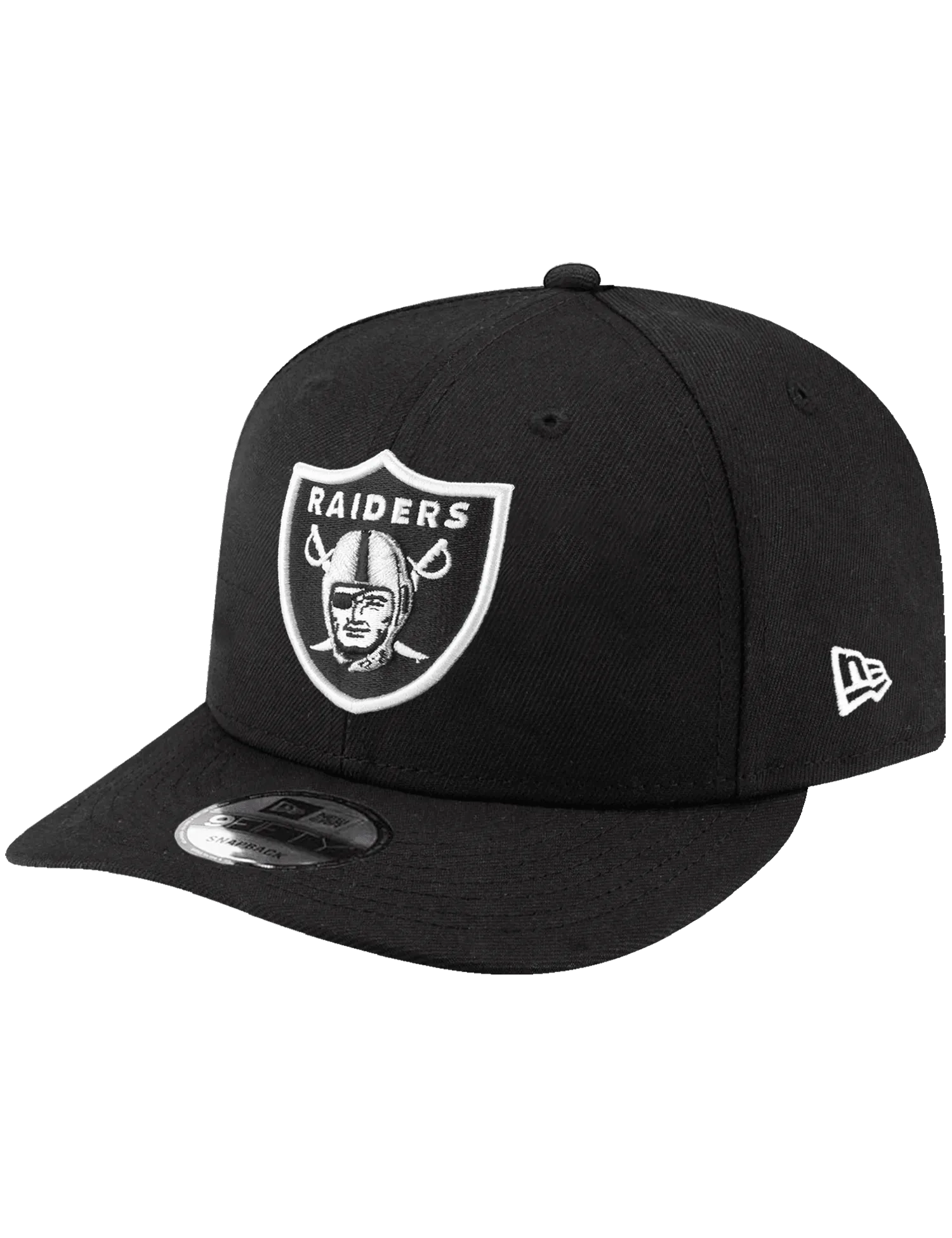 Las Vegas Raiders New Era NFL Team 9FIFTY Pre-Curved Snapback Hat - Black