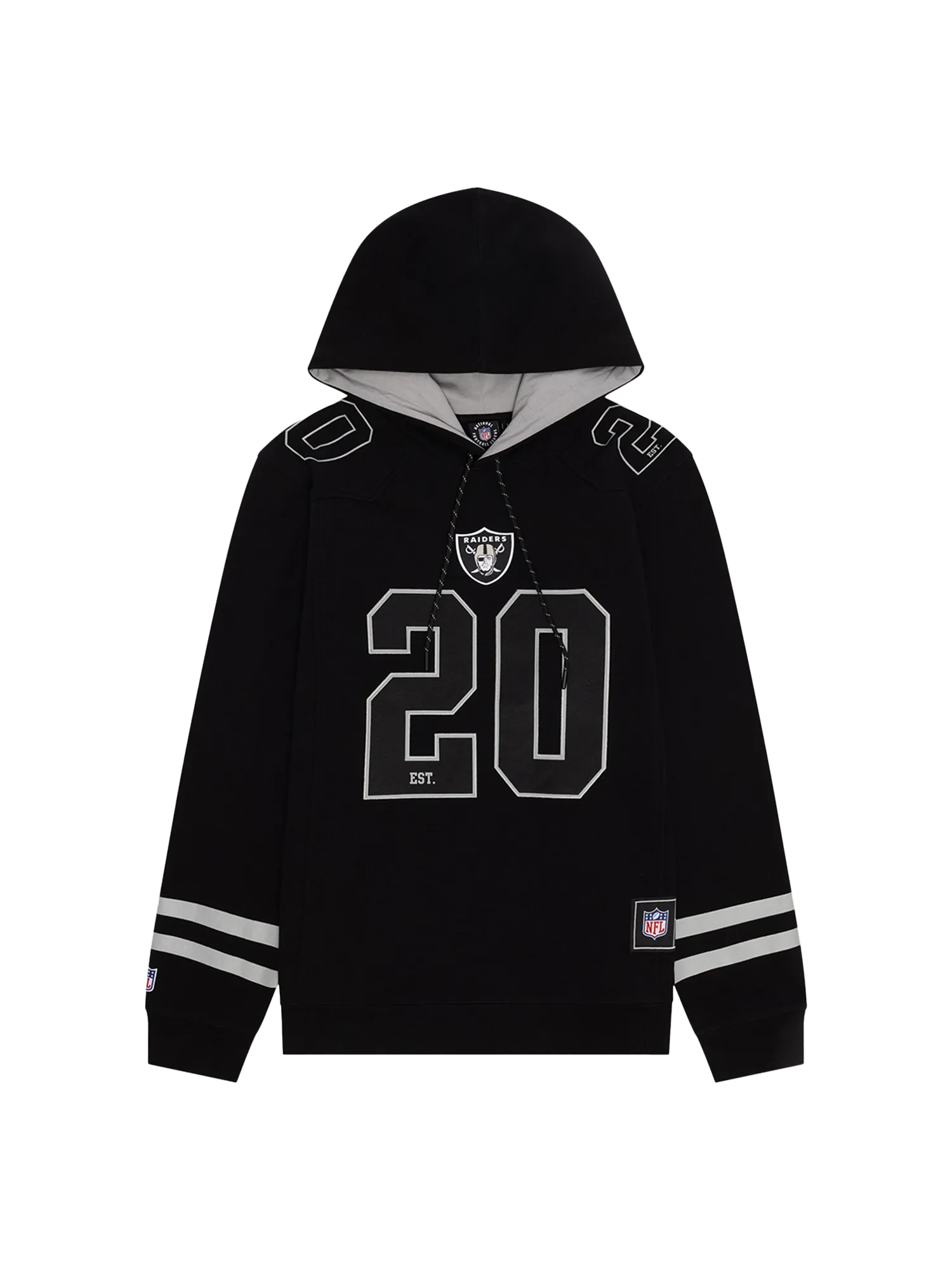Las Vegas Raiders NFL Foundation Panel Hoodie Jumper - Black