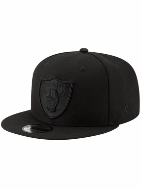 Las Vegas Raiders New Era NFL Black On Black 9FIFTY Snapback Hat
